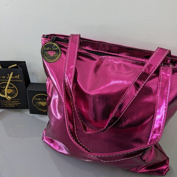 Shiny Pink Tote - Picture 1 of 2